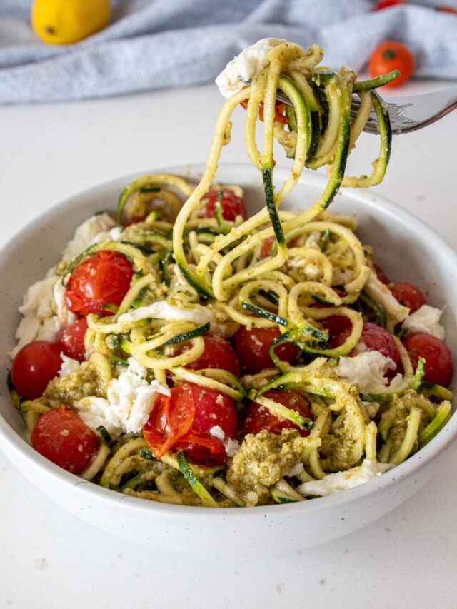 Spiralised Raw Summer Courgette Salad