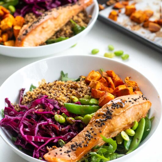 Easy Miso Salmon Bowls