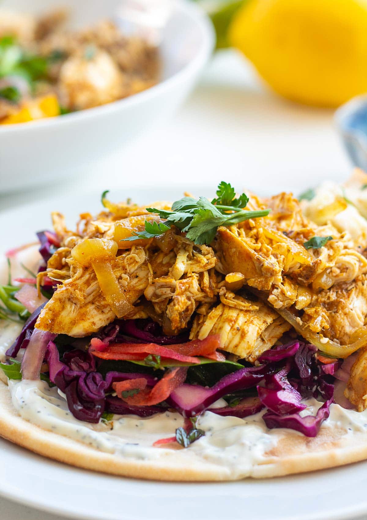 Slow Cooker Chicken Shawarma (Easy, Healthy & High Protein)
