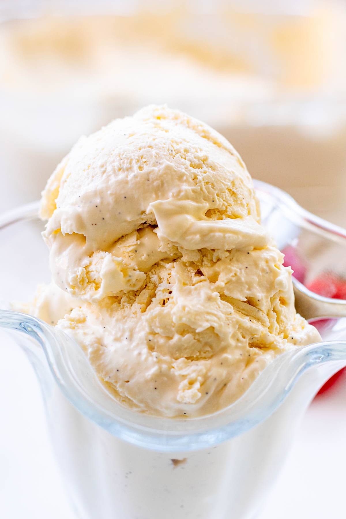 Vanilla Bean Greek Yoghurt Ice Cream (No Churn,  Low Sugar)