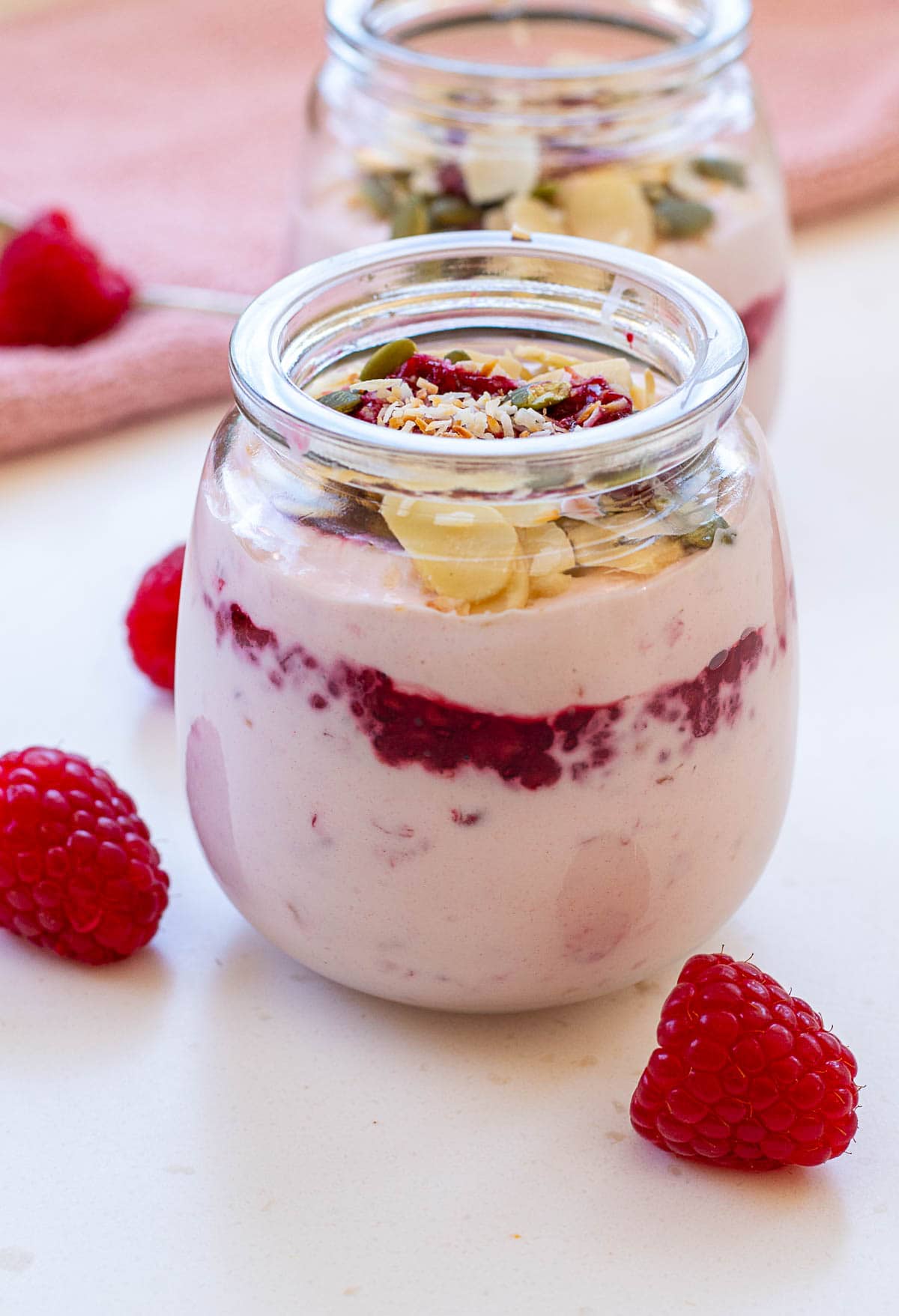 Raspberry Parfait with Greek Yoghurt